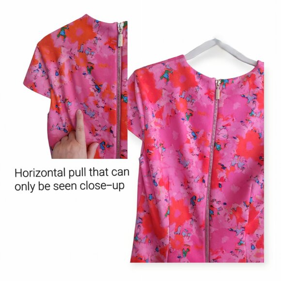 Alexia Admor Pink and Red Sheath Midi Dress - Picture 12 of 16